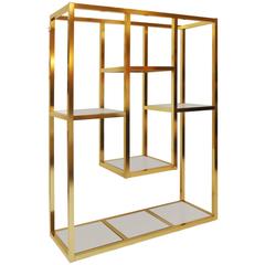 Brass and Mirrored Étagère 3
