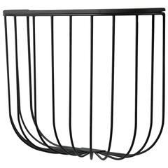 Cage Wall Shelf by from Us with Love, in Black or White Powder-Steel with Wood 6
