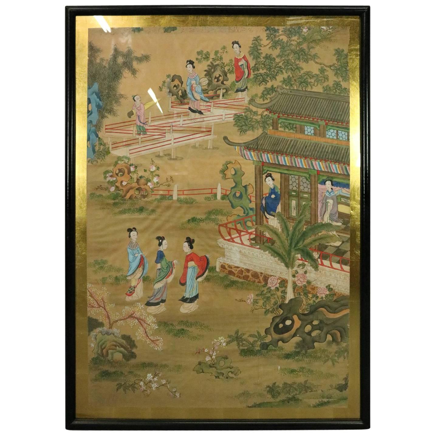 Late 19th Century/early 20th century Antique Chinese Watercolor Painting