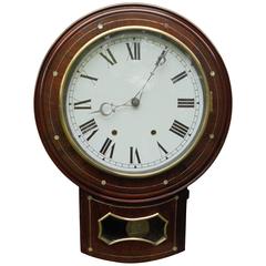 Antique Inlaid Rosewood Drop Dial Wall Clock
