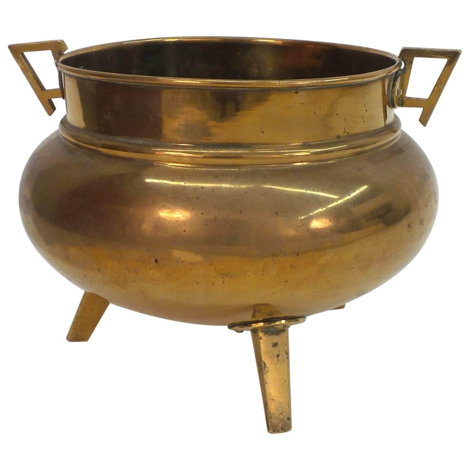 English Aesthetic Movement Period Brass Planter For Sale