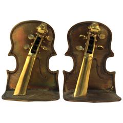Pair of Violin Bookends 9