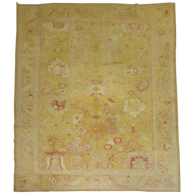 Antique Turkish Oushak Rug For Sale at 1stdibs