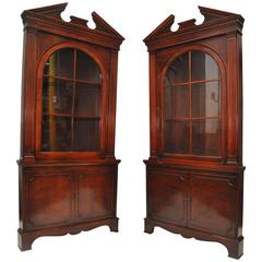 Pair of Federal Style Corner Cabinets 12