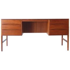 Danish Modern Desk with Built-In Bookcase Attributed to Arne Vodder