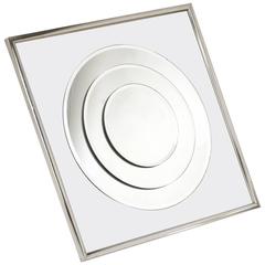 Vintage Wall Mirror of Concentric Circles with Chrome Frame by the Mitre Shop, 1975