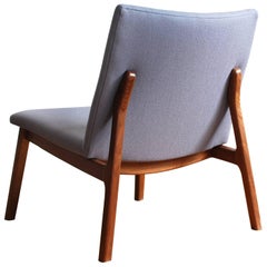 C07 Handmade Upholstered Lounge Chair in Solid Walnut by Jason Lewis Furniture