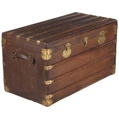 Antique French Traveling Trunk, Early 1900s