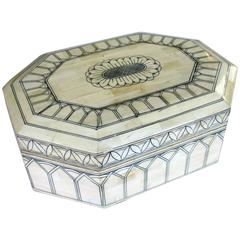 Intricately Decorated Moroccan Bone Box