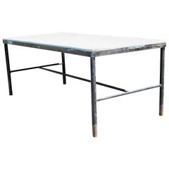 Antique American Industrial Factory Work Table
