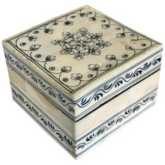 Intricately Decorated Moroccan Bone Box