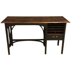 Antique Ebonized Bent Wood Desk