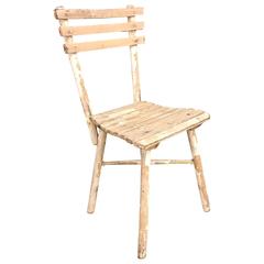 White Distressed Wooden Chair