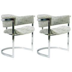 Pair of Italian Mid-Century Little Armchairs or Chairs, Original Fabric 11