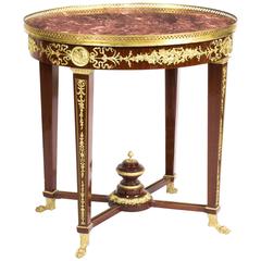 French Empire Revival Rouge Marble-Top Ormolu-Mounted Occasional Centre Table