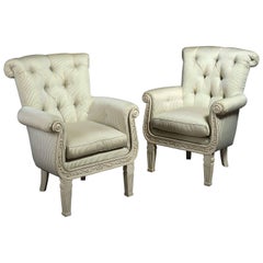 Pair of Overscale Painted Armchairs