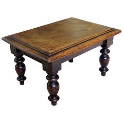 Early Victorian, Low Stand or Stool, Mahogany, Turned Legs, English, circa 1840