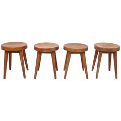 Set of Four Stools by Pierre Jeanneret & Charlotte Perriand 10