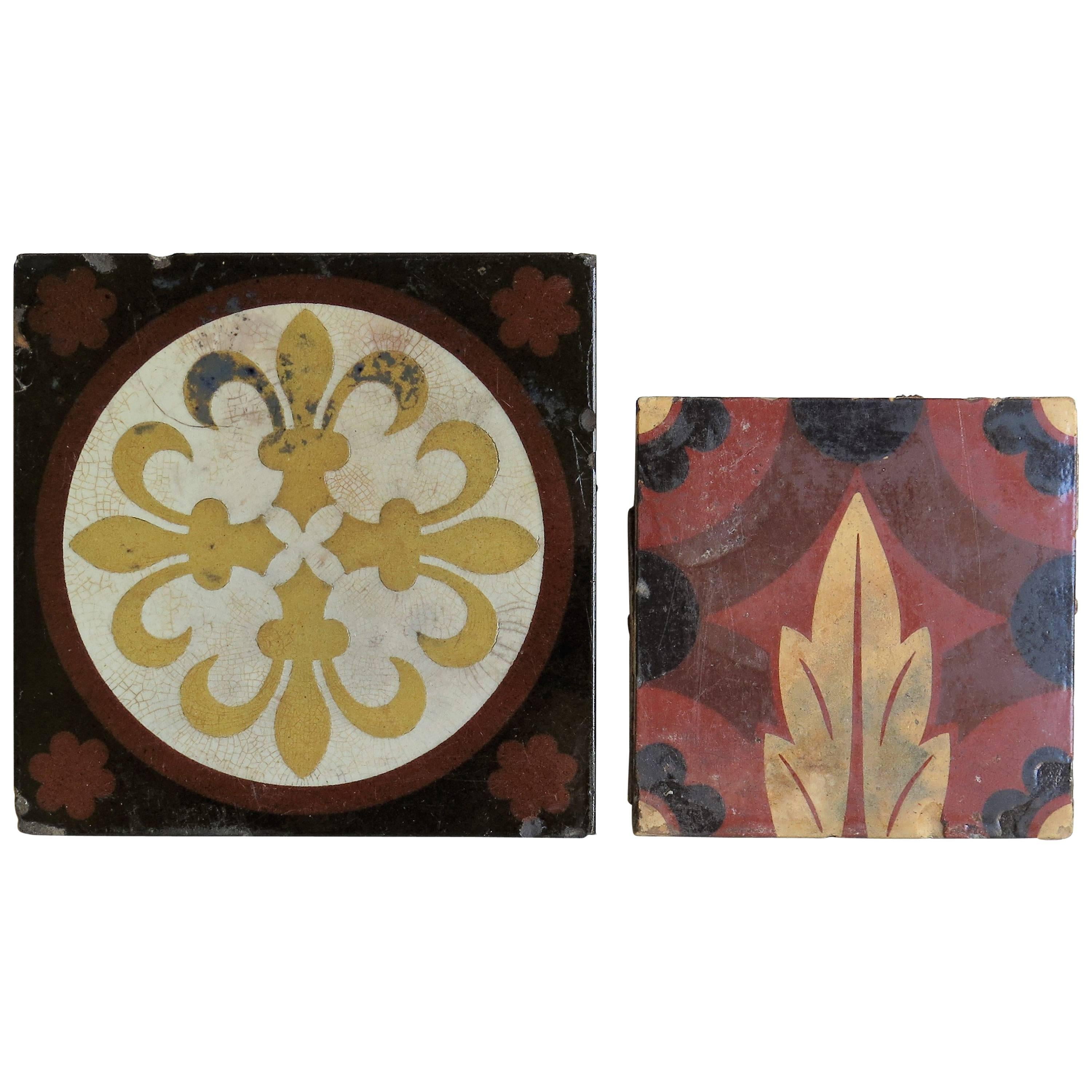 Two 19th Century Ceramic Tiles by William Godwin & Minton Hollins, English