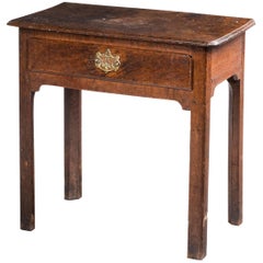 Mid-18th Century Single Drawer Side Table, on Square Shaped Supports
