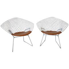 Harry Bertoia Knoll Small Diamond Lounge Chairs