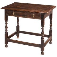 Early 18th Century Side Table Incorporating a Single Drawer