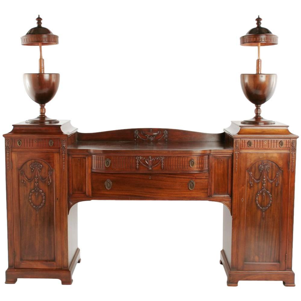 19th Century Sheraton Buffet with Original Knife Boxes For Sale