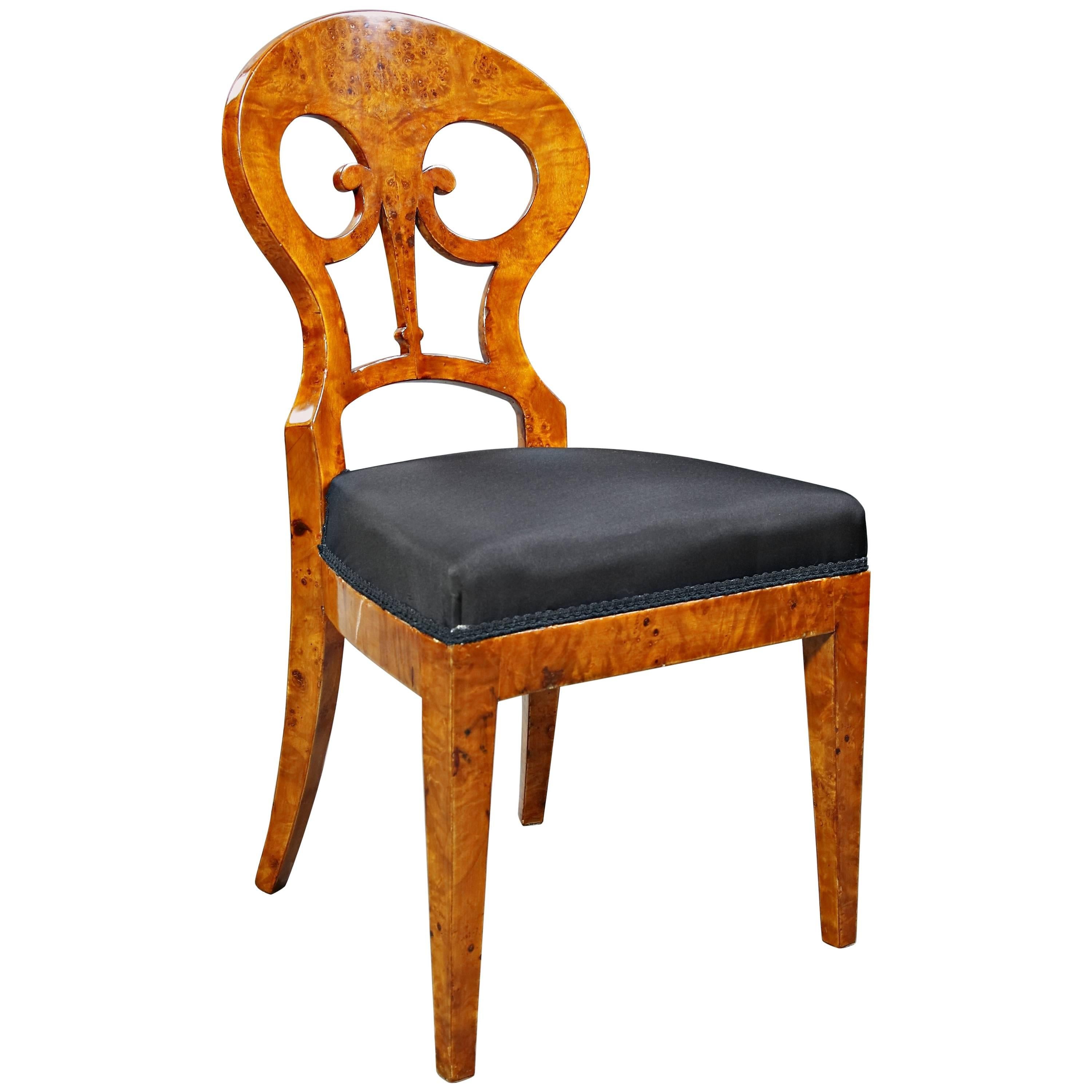 Unique Viennese Chair in Biedermeier Style