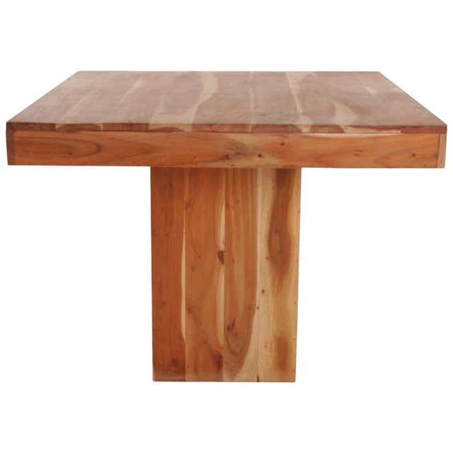 Two-Piece Solid Wooden Blocks Dining Table For Sale at 1stDibs