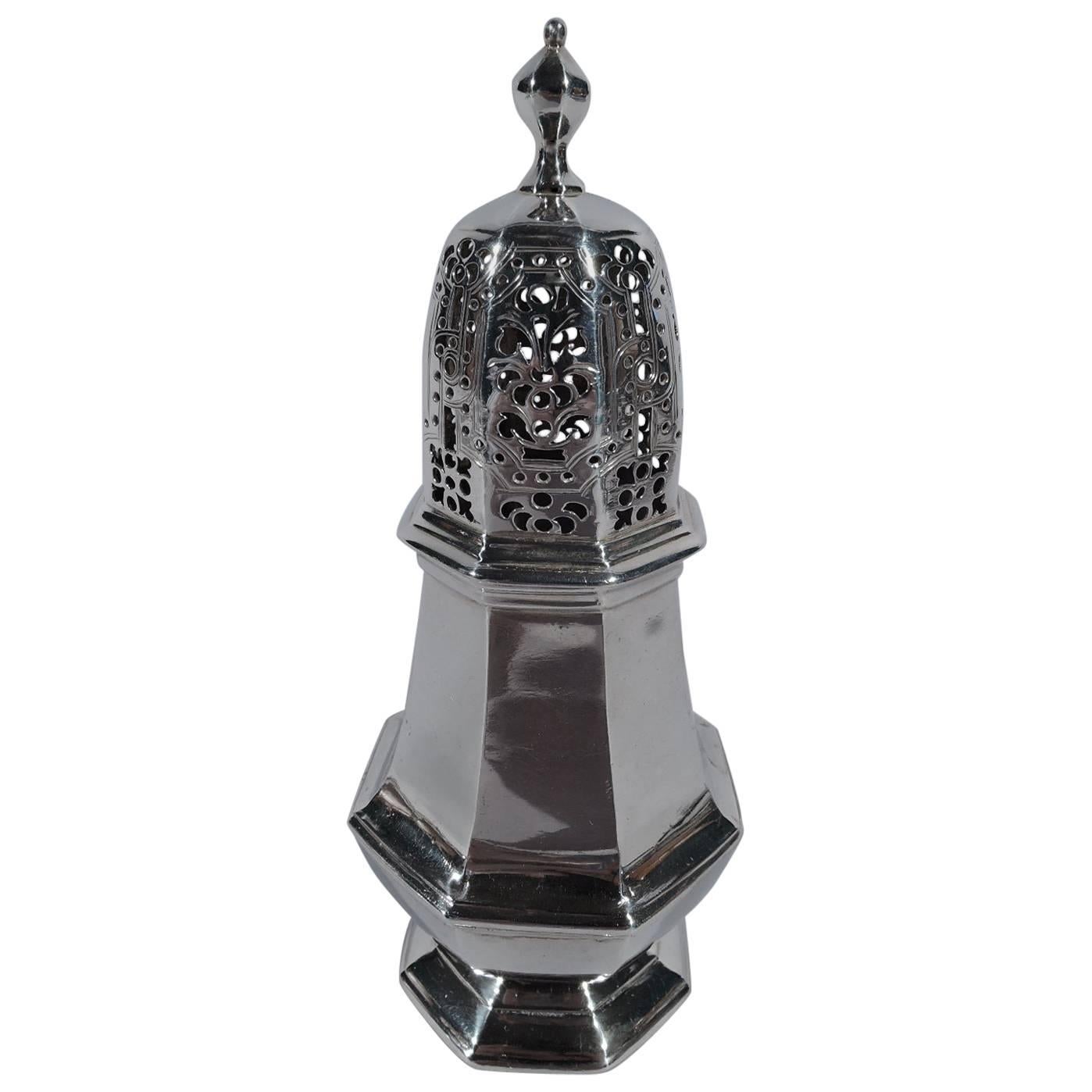 Early English Georgian Sterling Silver Sugar Caster