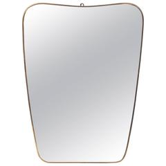 1950s Italian Brass Frame Mirror Attributed to Gio Ponti 6