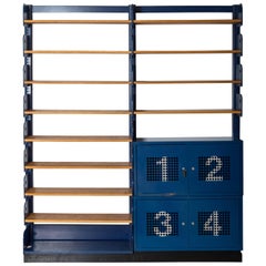 Vintage Modern Locker Storage Bookcase