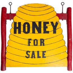 Double-Sided Folk Art 
Honey for Sale
 Trade Sign