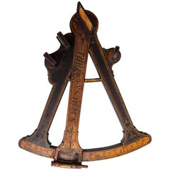 Over-Scale English Paint Decorated Nautical Octant Trade Sign