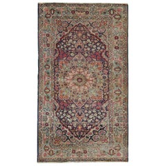 Antique Rugs Rustic Handwoven Oriental Medallion Carpet Wool Rug