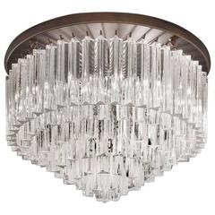 Italian Clear Murano Glass Chandelier in the Style of Venini 5
