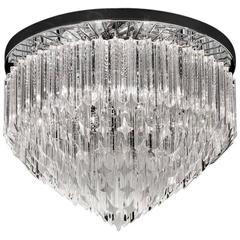 Italian Clear Murano Glass Chandelier in the Style of Venini 6