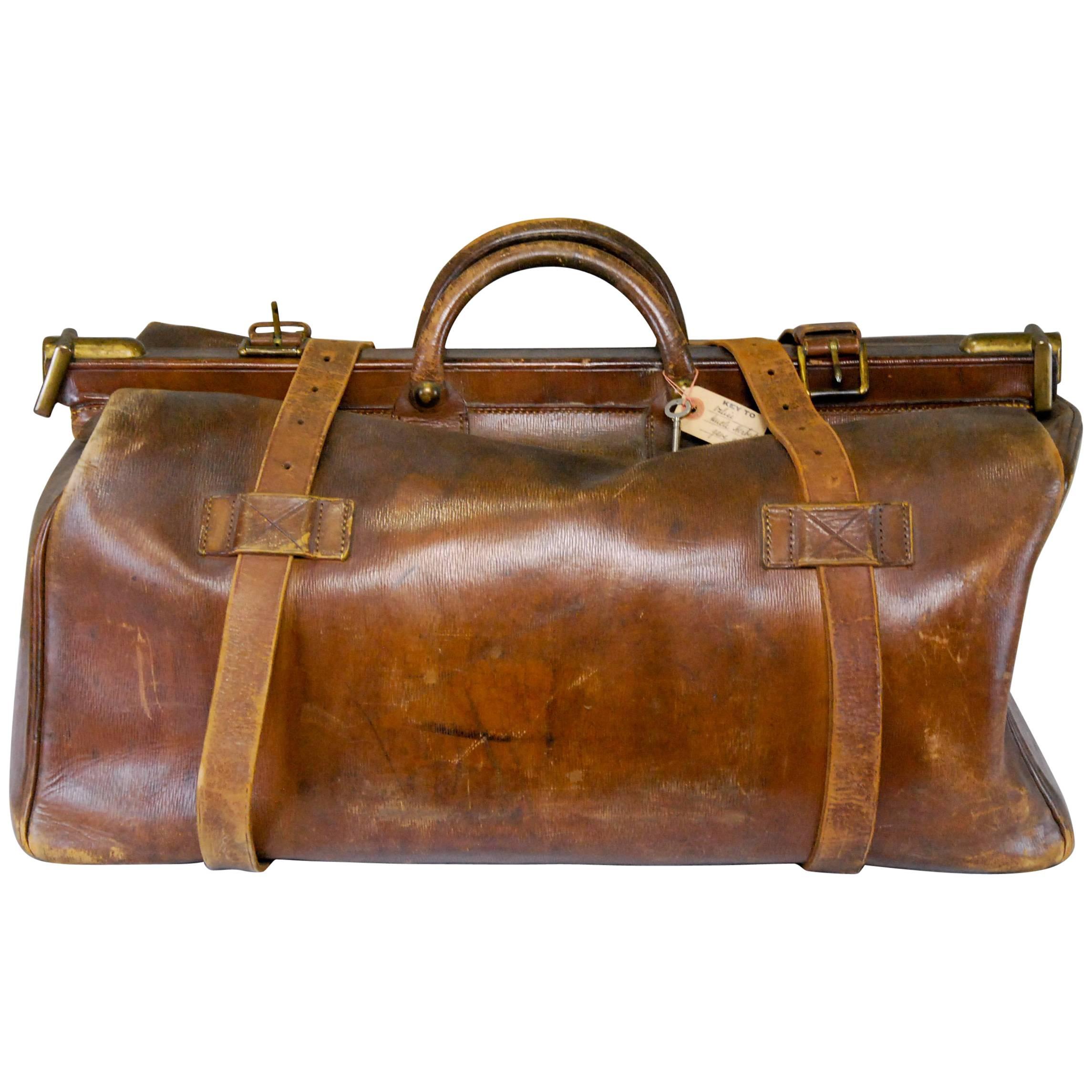 1910 Army and Navy Cooperative Society Leather Gentleman's Travel Bag