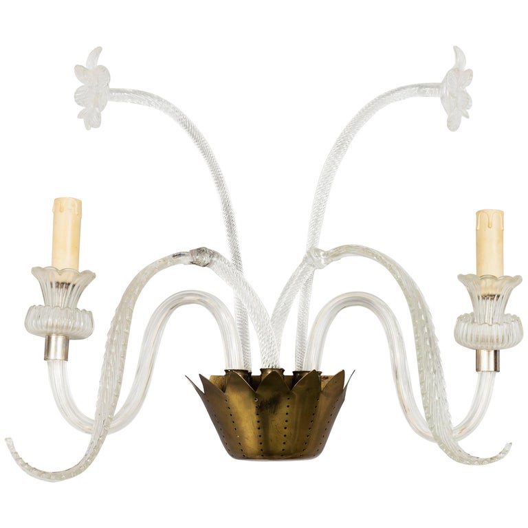 Murano Glass Sconce Wall Light at 1stDibs