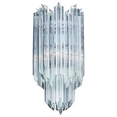 Italian Clear Murano Glass Sconces 11