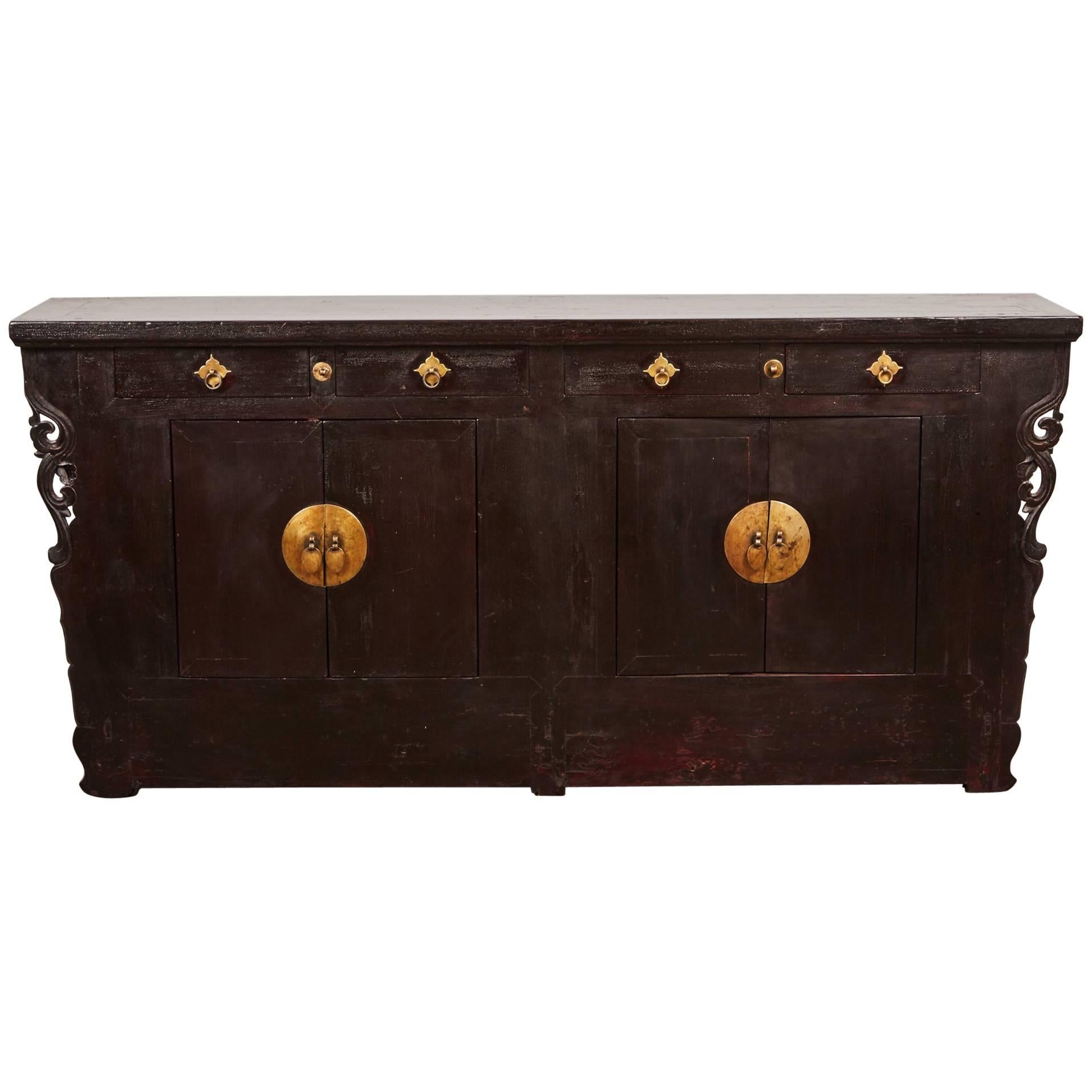 18th Century Two-Drawer Two-Door Narrow Sideboard