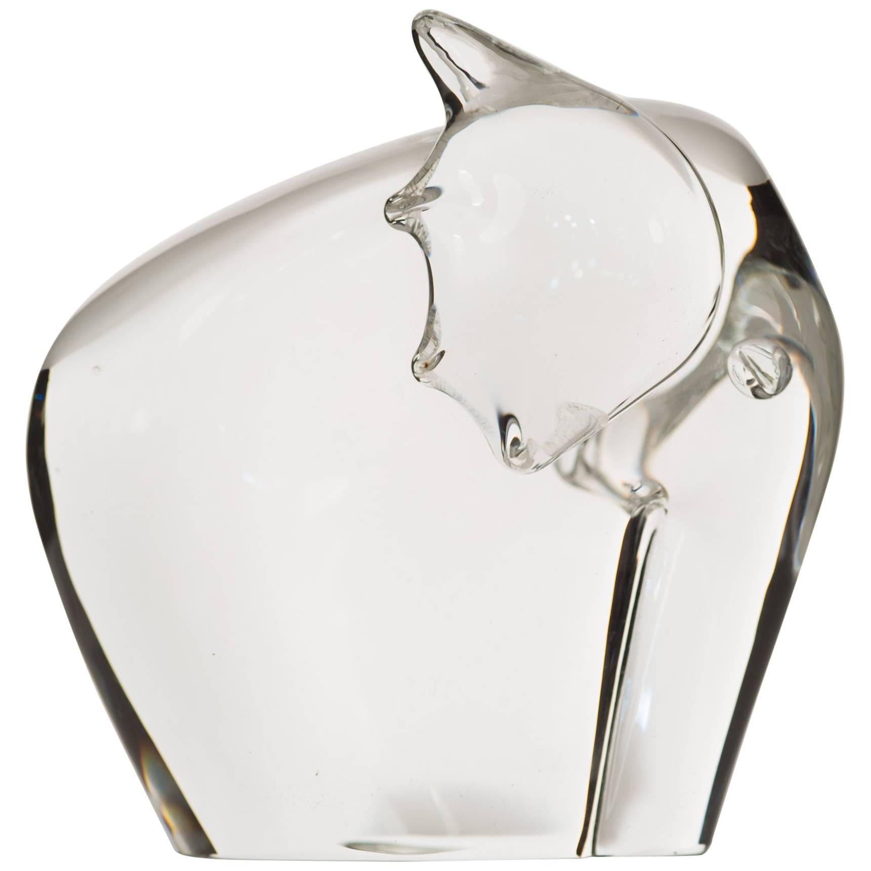 Elefante de mediados de siglo Steuben Glass