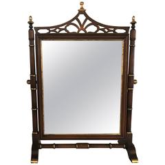 Tilting Federal Style Shaving Mirror Mahogany 6