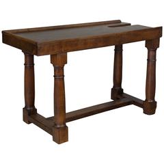 19th Century French Solid Walnut Work Table