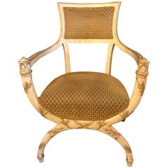 Hollywood Regency Fauteuil Attributed to Maison Jansen in Original Finish