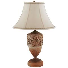 Italian Wood Carved Lamp