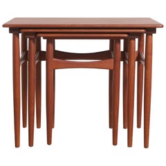 Set of Three Nesting Danish Teak Side Tables