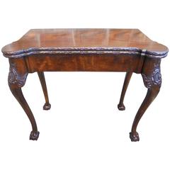 Fine Quality Antique Mahogany Fold over Games Table