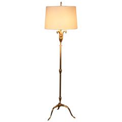 French Mid-Century Dore Bronze Floor Lamp
