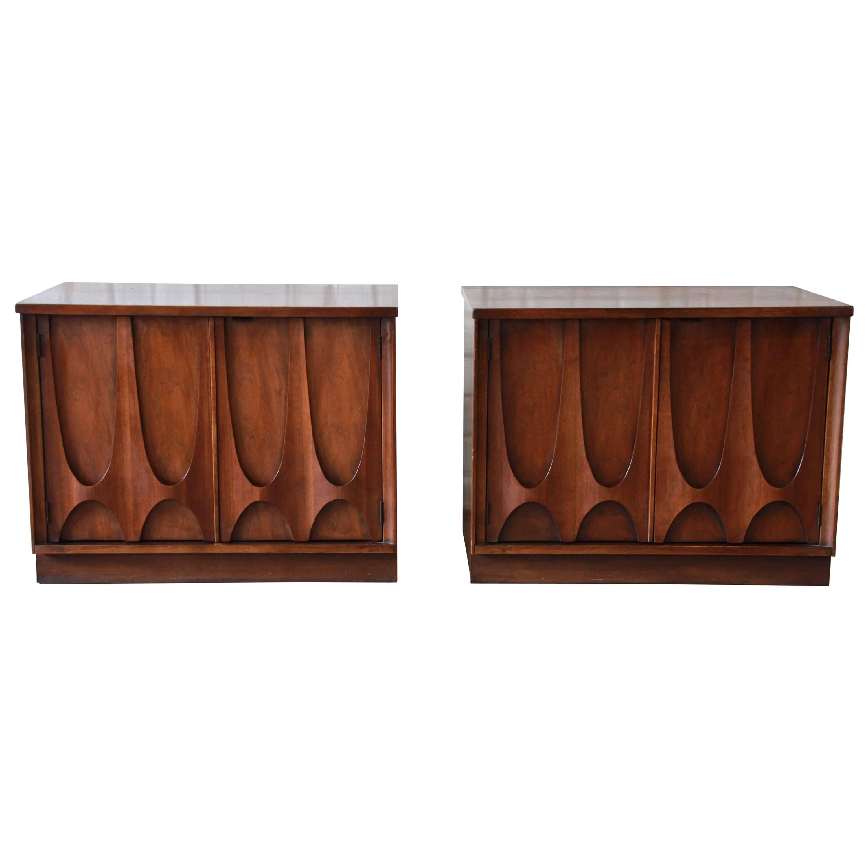 Pair of Broyhill Brasilia Mid-Century Modern Nightstands